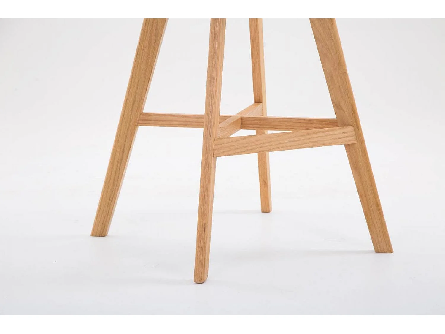 Tabouret de bar - Similicuir & Nature - Blanc - Cannes