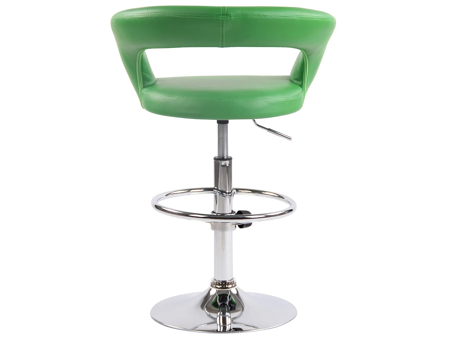 Sgabello da bar - Finta pelle & Metallo in look cromato - verde - Jaen