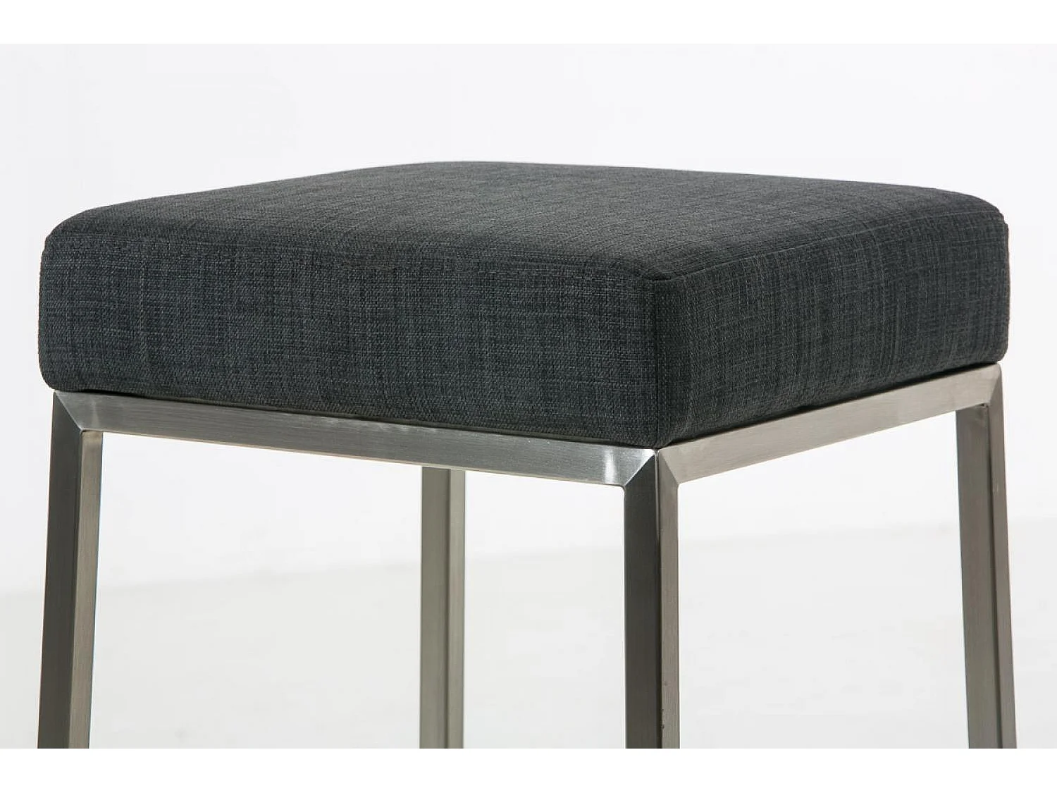 Tabouret de bar - Tissu & Acier inoxydable - Gris foncé - Montreal 85