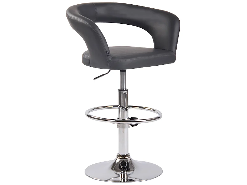 Tabouret de bar - Similicuir - Gris - Jaen