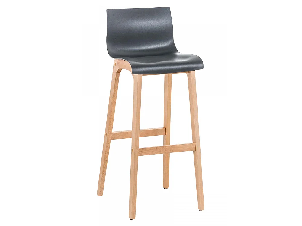 Tabouret de bar - Bois & Bois - Gris - Hover