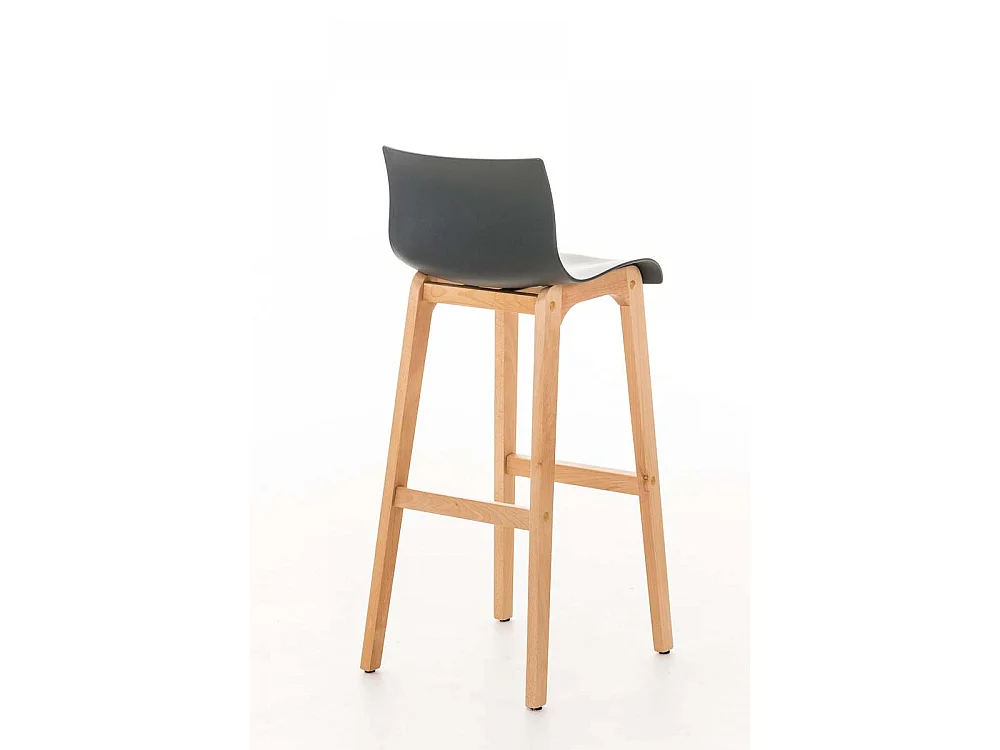 Tabouret de bar - Bois & Bois - Gris - Hover