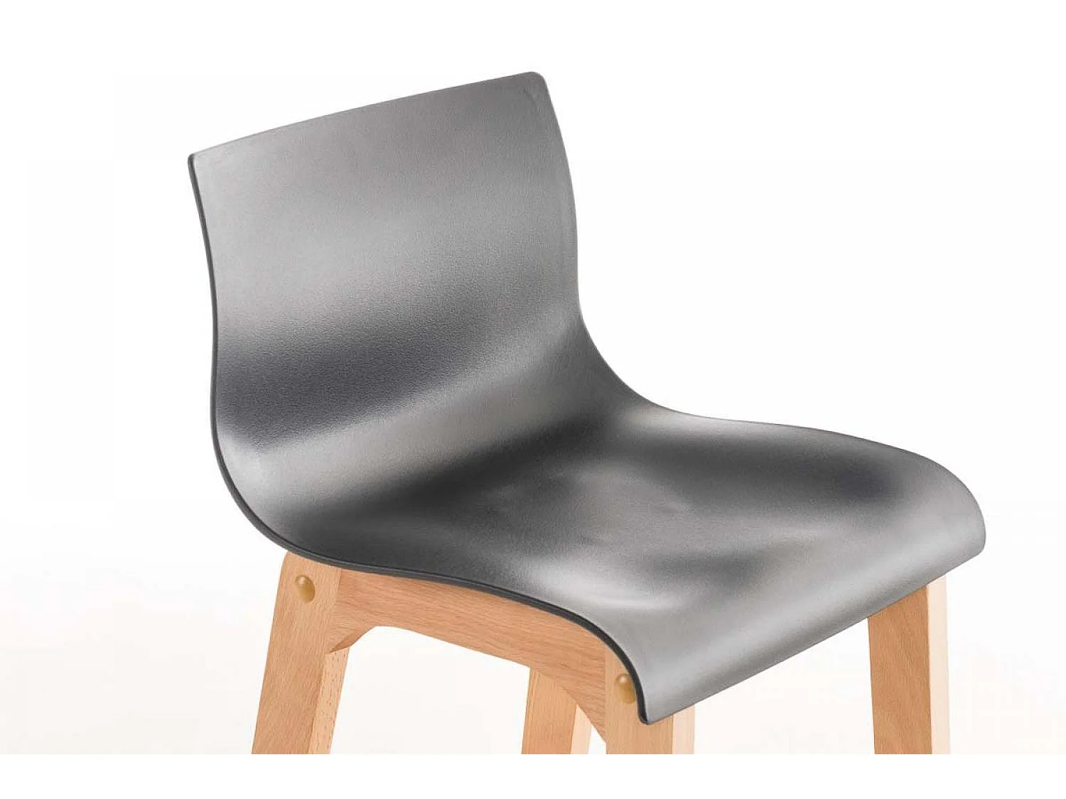 Tabouret de bar - Bois & Bois - Gris - Hover