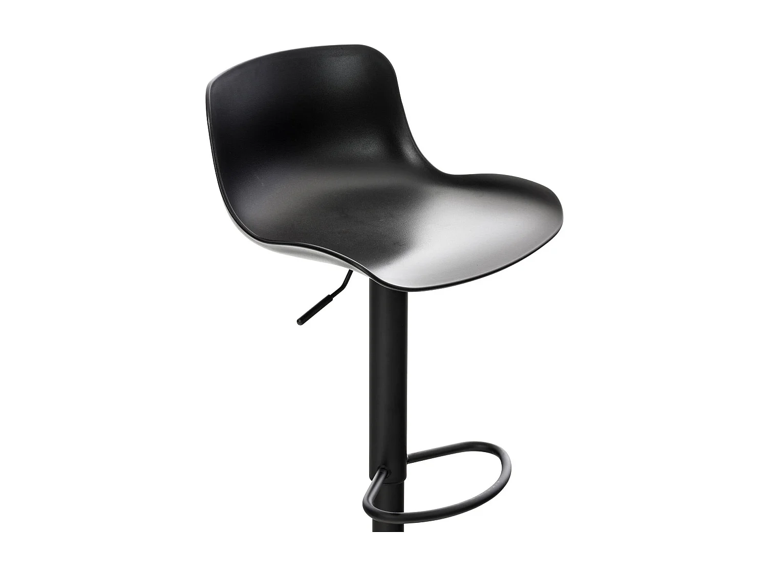 Lot de 4  Tabouret de bar - Plastique - Noir - Almada