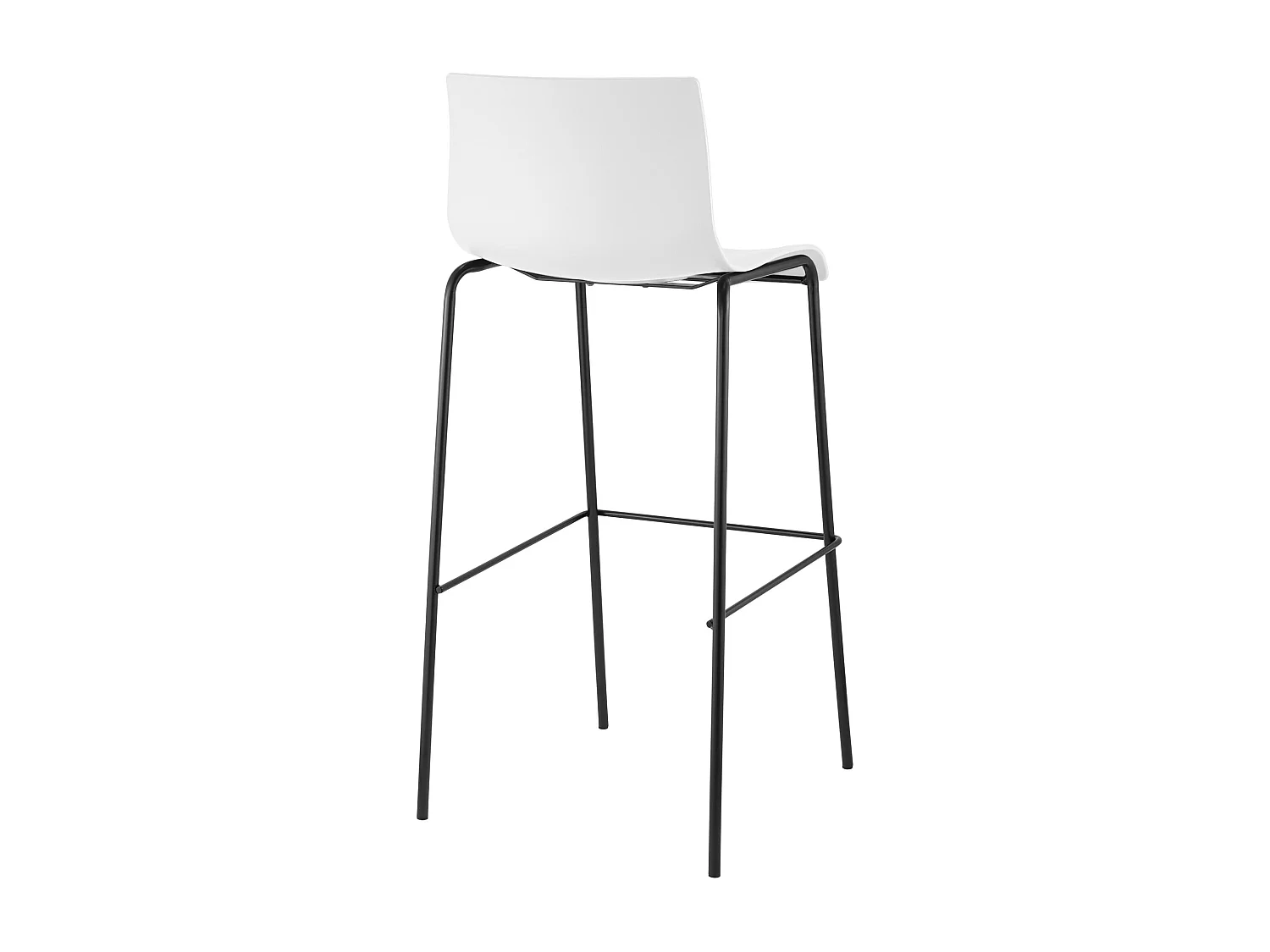 Set van 2  Barkruk - Kunststof & zwart - wit - Hover