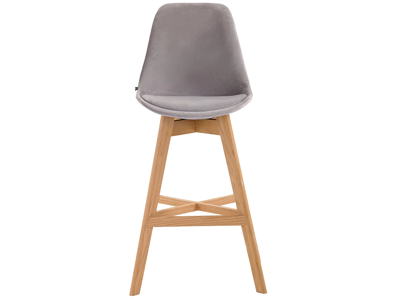 Lot de 2  Tabouret de bar - Velours & Nature - Gris - Cannes