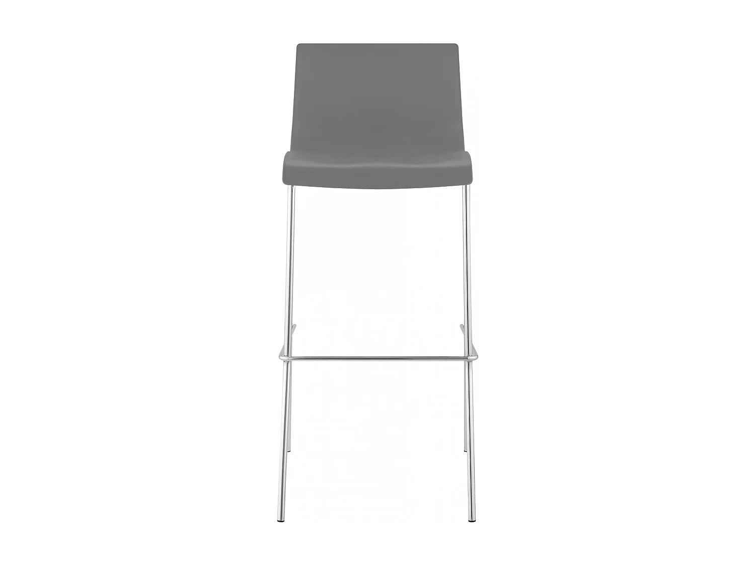 Tabouret de bar - Plastique & Chrome - Gris - Hoover