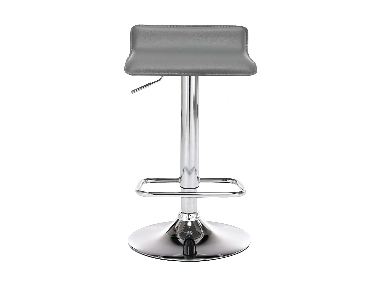 Set van 2  Barkruk - Kunstleer & Metaal in chroomoptiek - grijs - Dyn