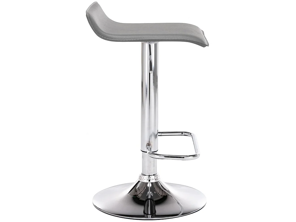 Set van 2  Barkruk - Kunstleer & Metaal in chroomoptiek - grijs - Dyn