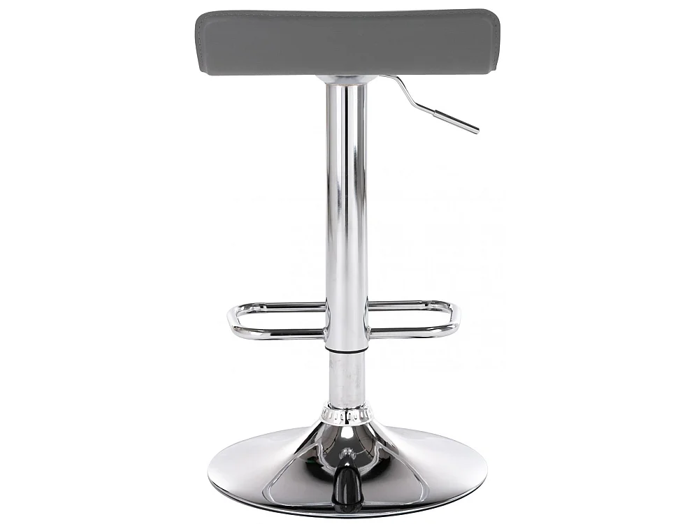 Set van 2  Barkruk - Kunstleer & Metaal in chroomoptiek - grijs - Dyn