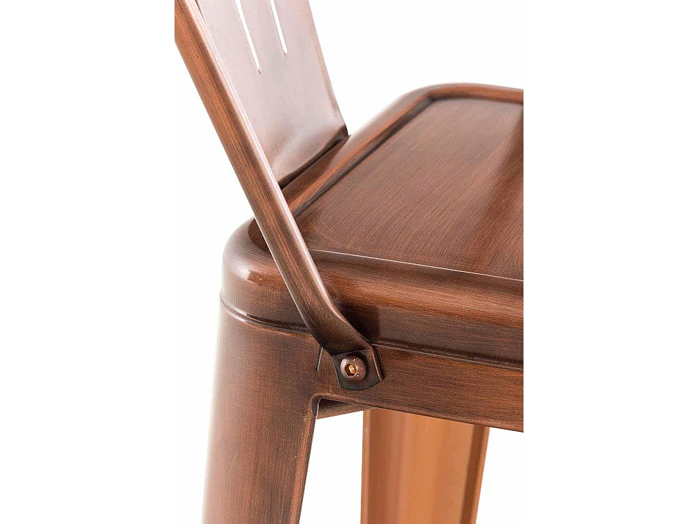 Lot de 2  Tabouret de bar - Métal & Métal - Cuivre - Aiden