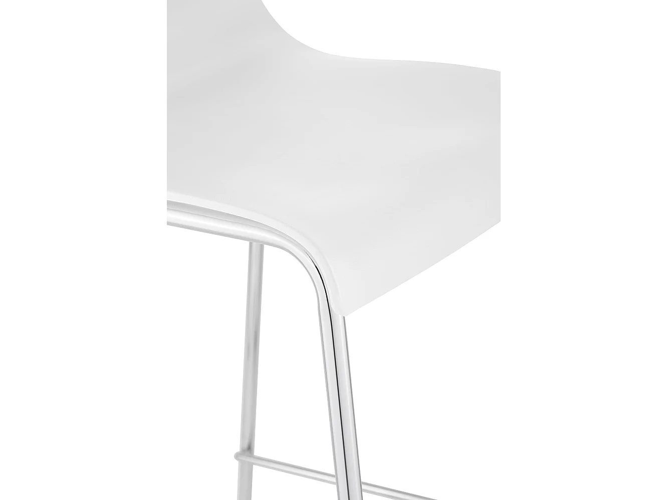 Set van 2  Barkruk - Kunststof & chroom - wit - Hover