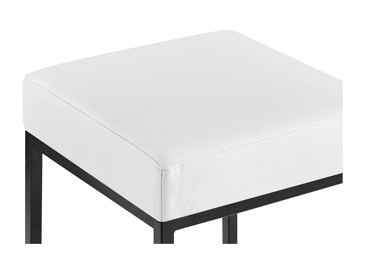 Tabouret de bar - Similicuir & Noir - Blanc - Montreal 85