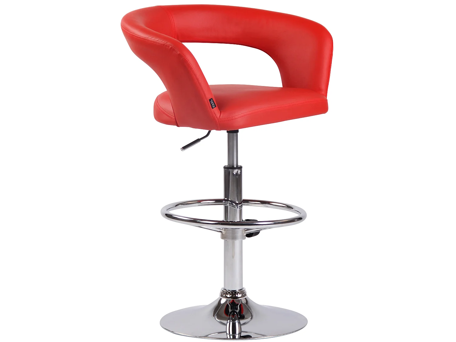 Tabouret de bar - Similicuir & Métal chromé - Rouge - Jaen