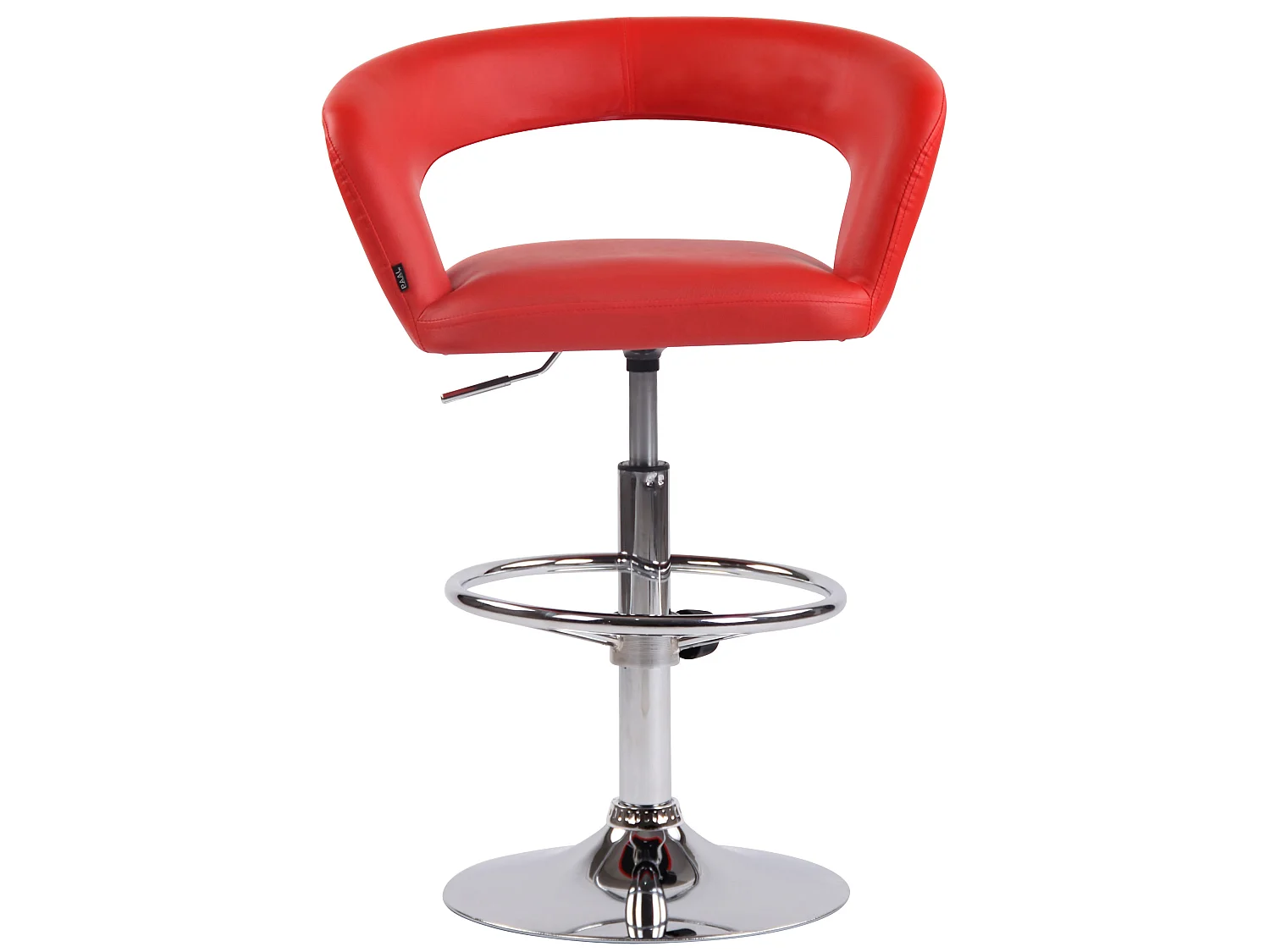Tabouret de bar - Similicuir & Métal chromé - Rouge - Jaen