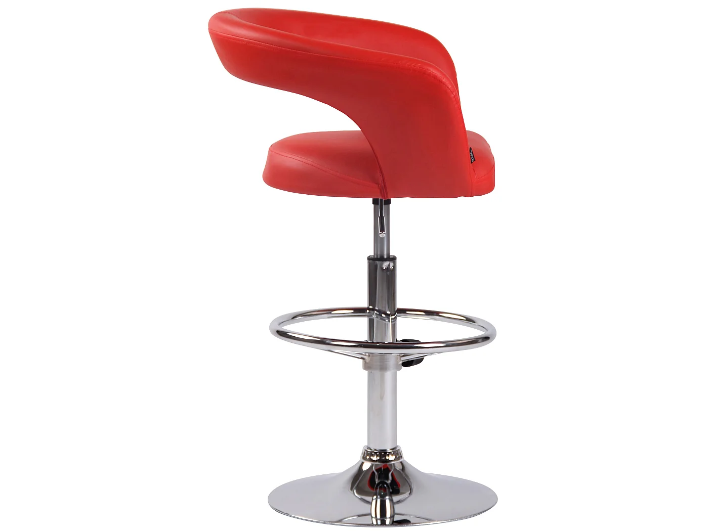Tabouret de bar - Similicuir & Métal chromé - Rouge - Jaen