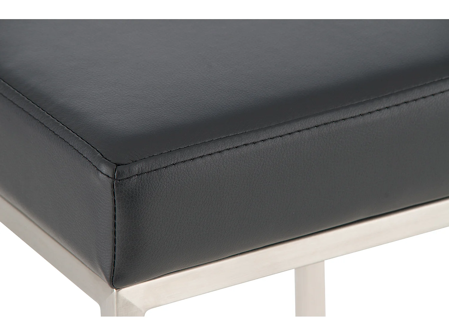 Tabouret de bar - Similicuir & Acier inoxydable - Noir - Montreal 85