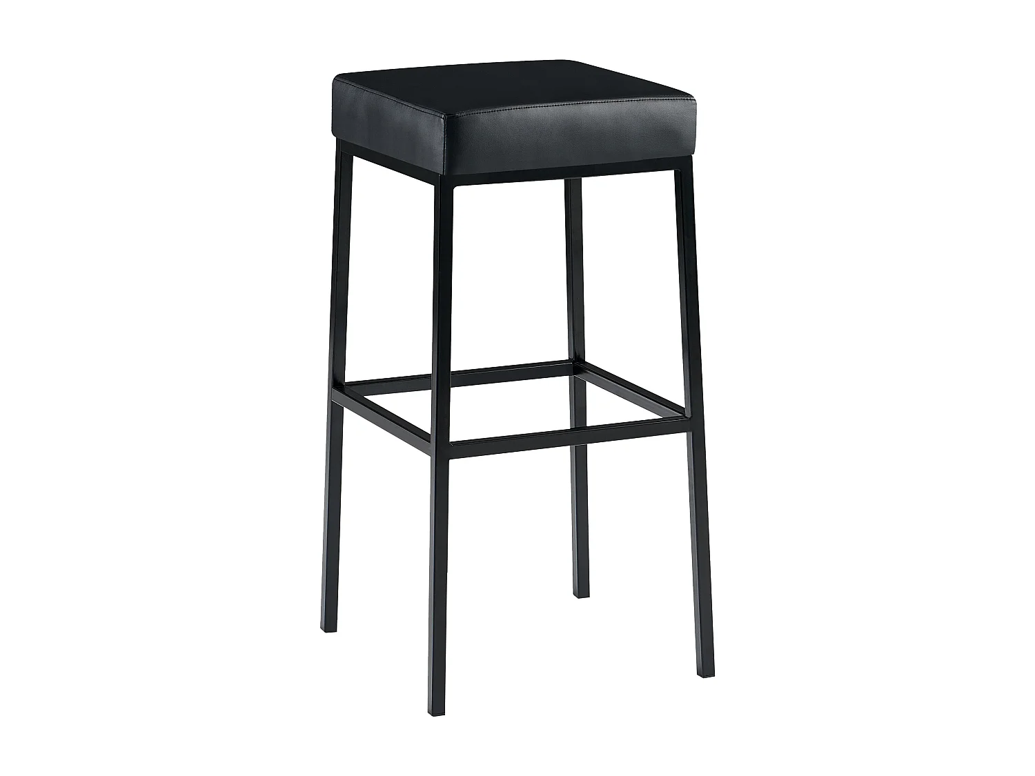 Tabouret de bar - Similicuir & Noir - Noir - Montreal 80