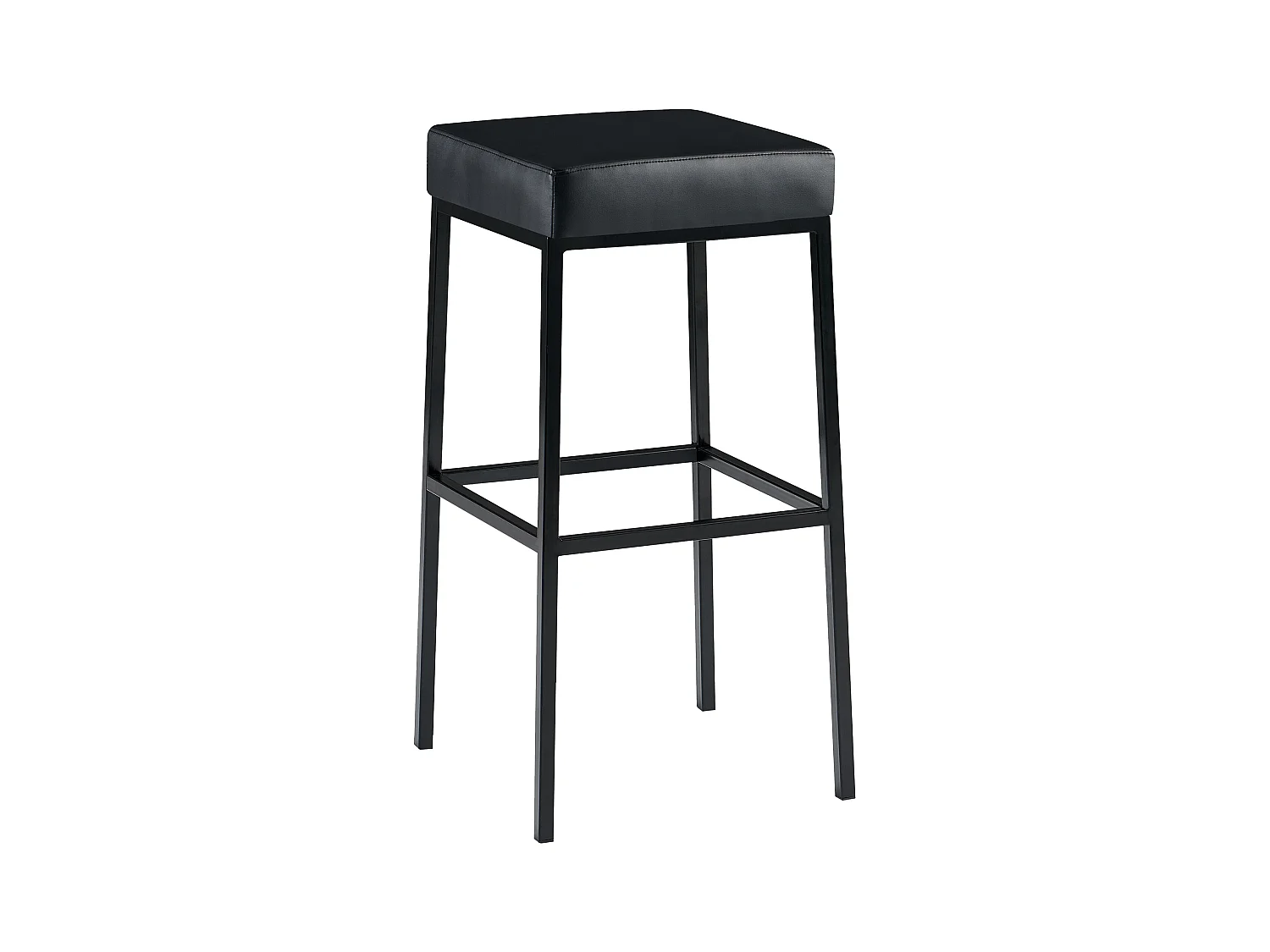 Tabouret de bar - Similicuir & Noir - Noir - Montreal 80