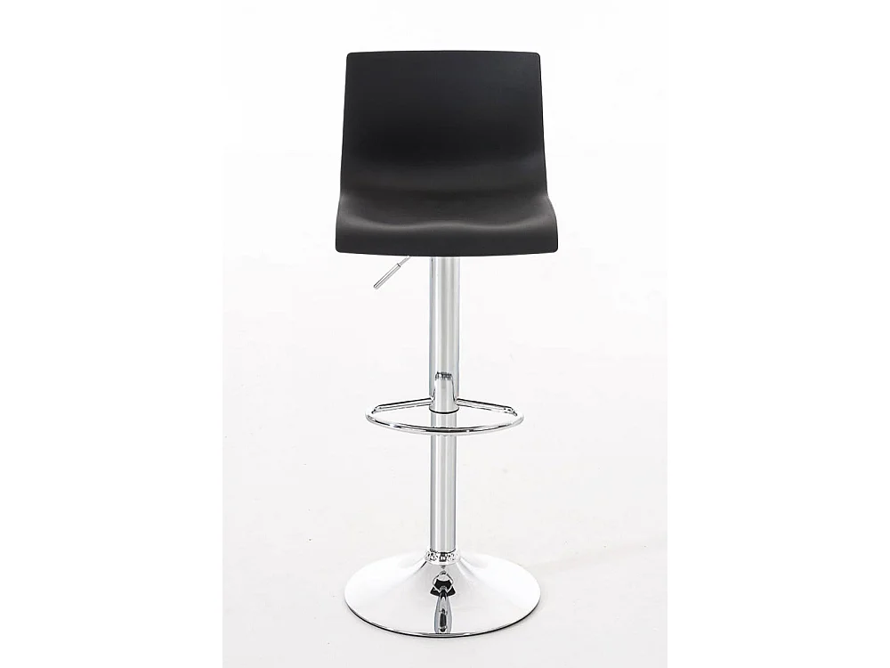 Lot de 2  Tabouret de bar - Plastique & Métal chromé - Noir - Hover
