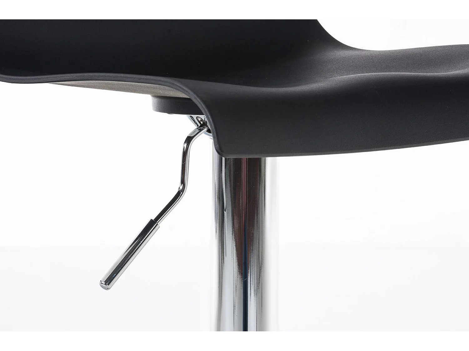 Lot de 2  Tabouret de bar - Plastique & Métal chromé - Noir - Hover