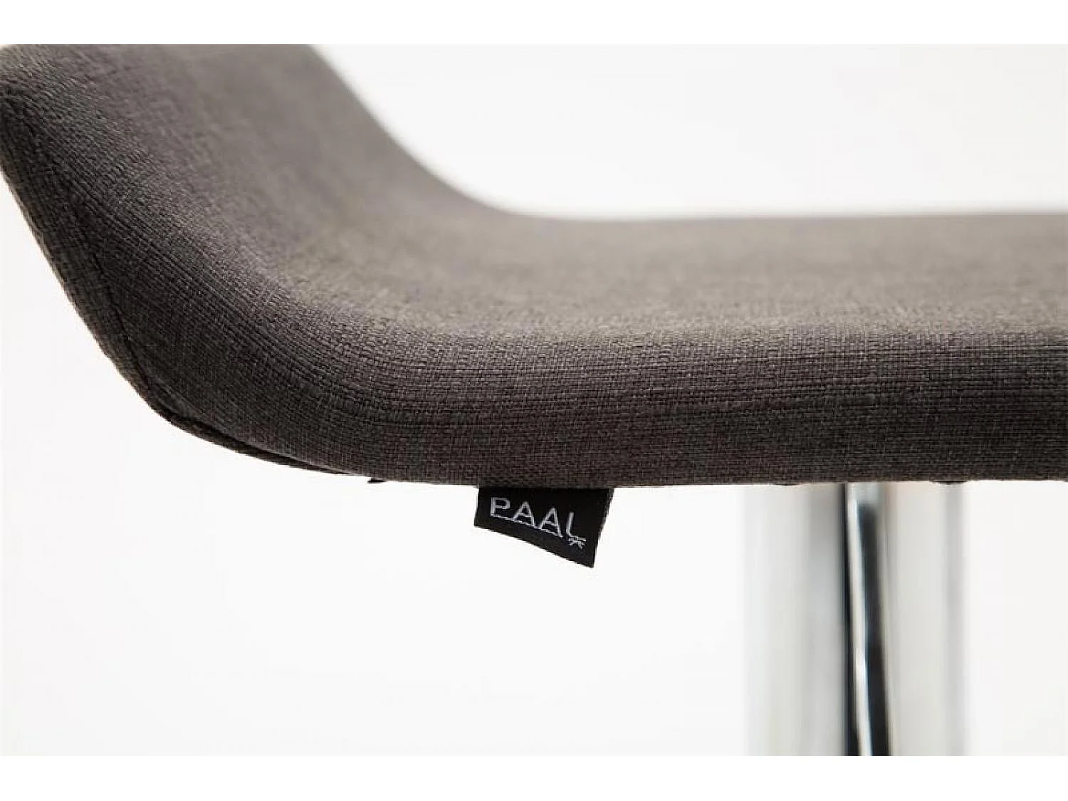 Lot de 2  Tabouret de bar - Tissu & Antique clair - Gris foncé - Dyn V2