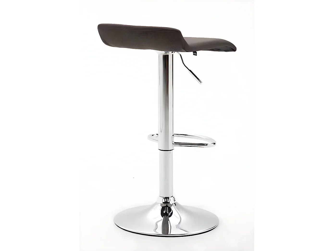 Lot de 2  Tabouret de bar - Tissu & Antique clair - Gris foncé - Dyn V2