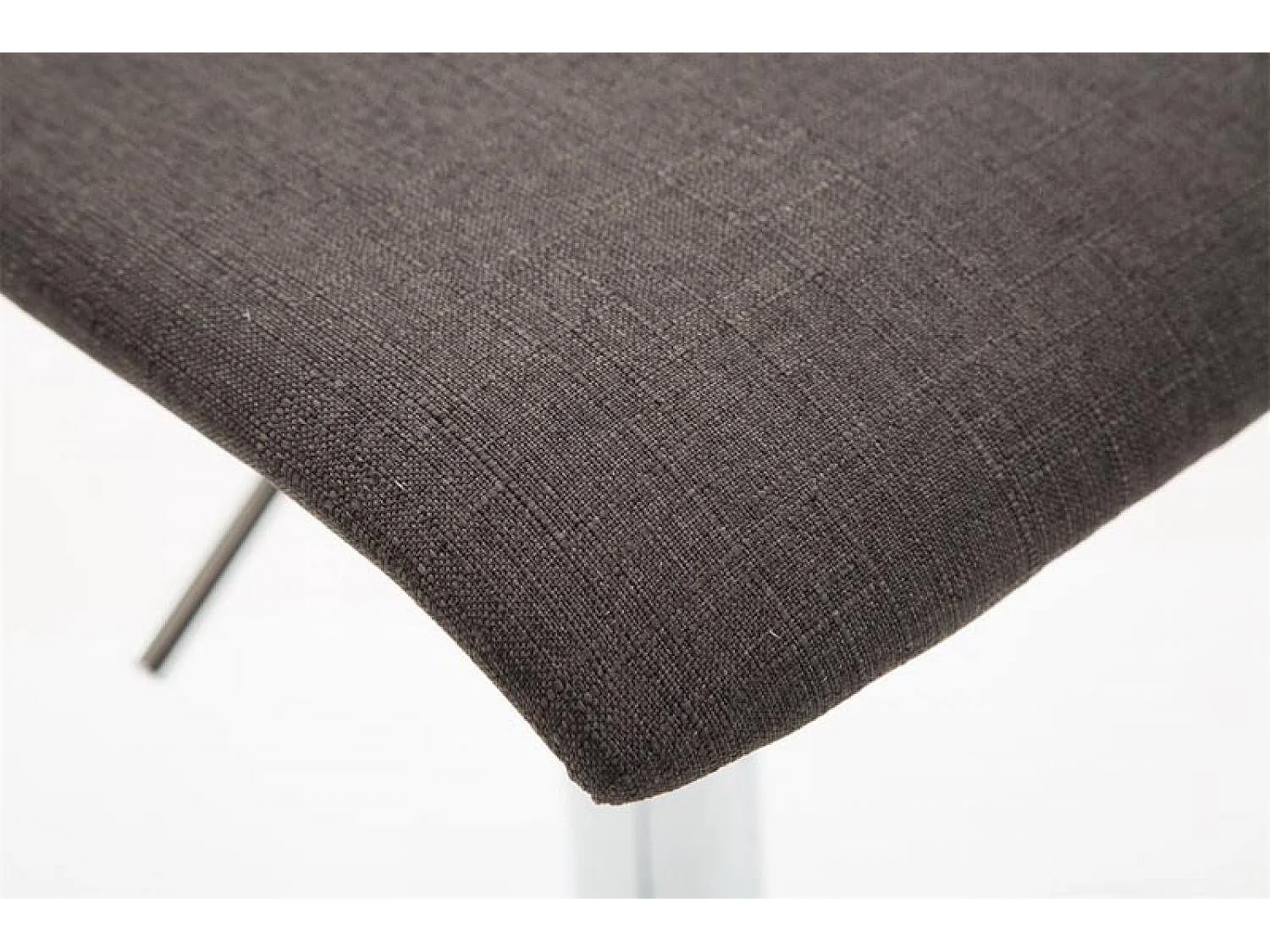 Lot de 2  Tabouret de bar - Tissu & Antique clair - Gris foncé - Dyn V2