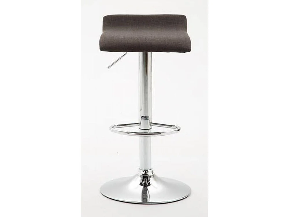 Lot de 2  Tabouret de bar - Tissu & Antique clair - Gris foncé - Dyn V2