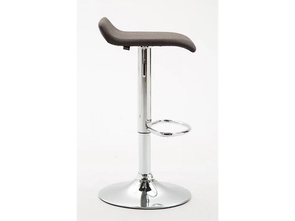 Lot de 2  Tabouret de bar - Tissu & Antique clair - Gris foncé - Dyn V2