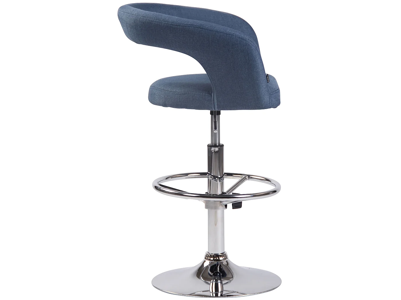 Tabouret de bar - Tissu - Bleu - Jaen