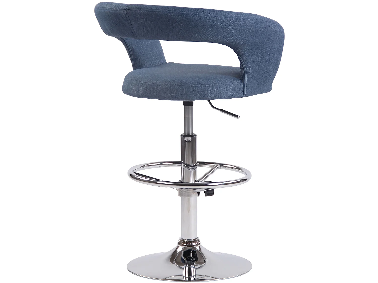 Tabouret de bar - Tissu - Bleu - Jaen