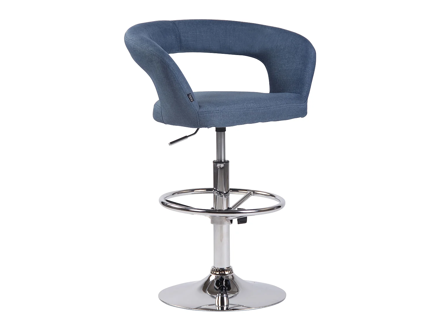 Tabouret de bar - Tissu - Bleu - Jaen