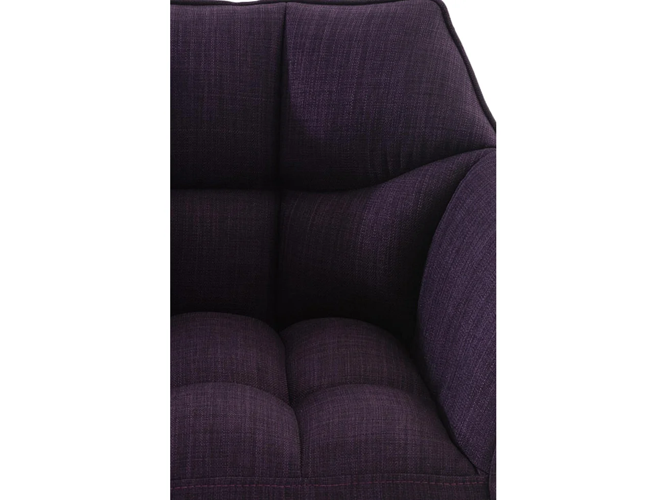 Lot de 2  Tabouret de bar - Tissu & Noir - Violet - Damaso