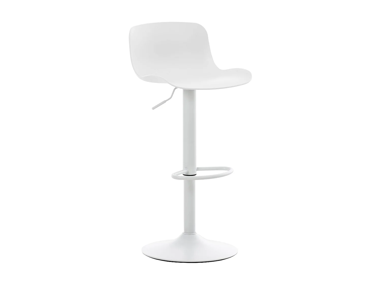 Lot de 4  Tabouret de bar - Plastique - Blanc - Almada