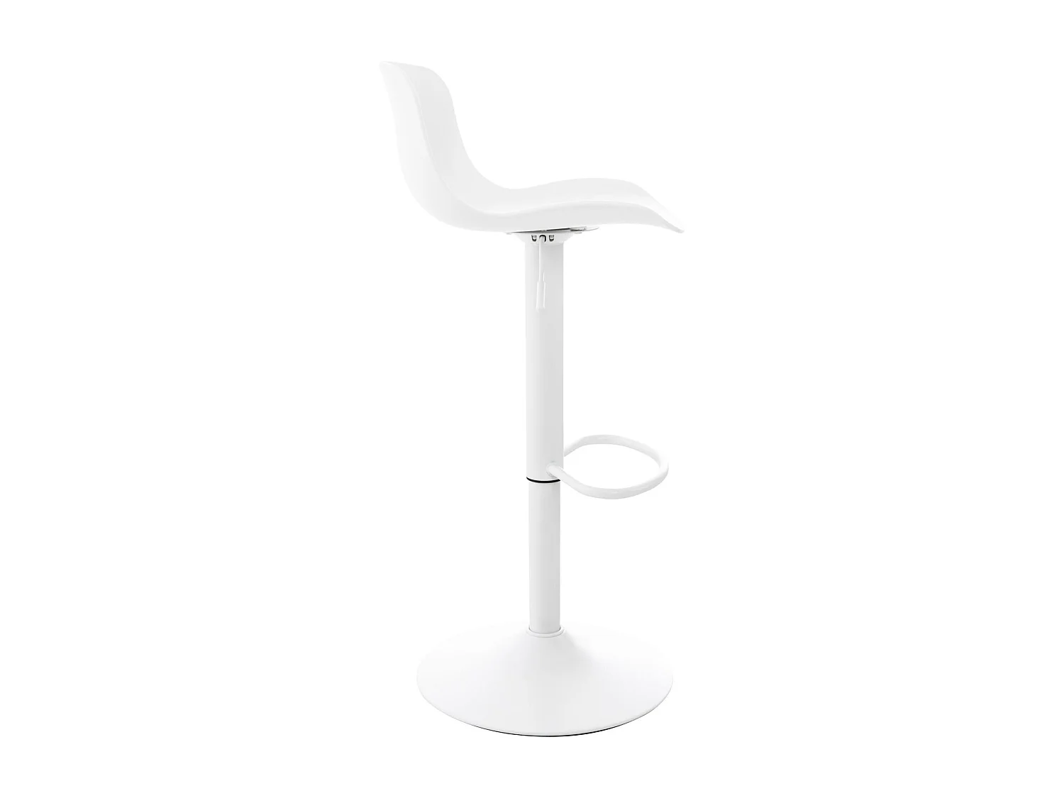 Lot de 4  Tabouret de bar - Plastique - Blanc - Almada