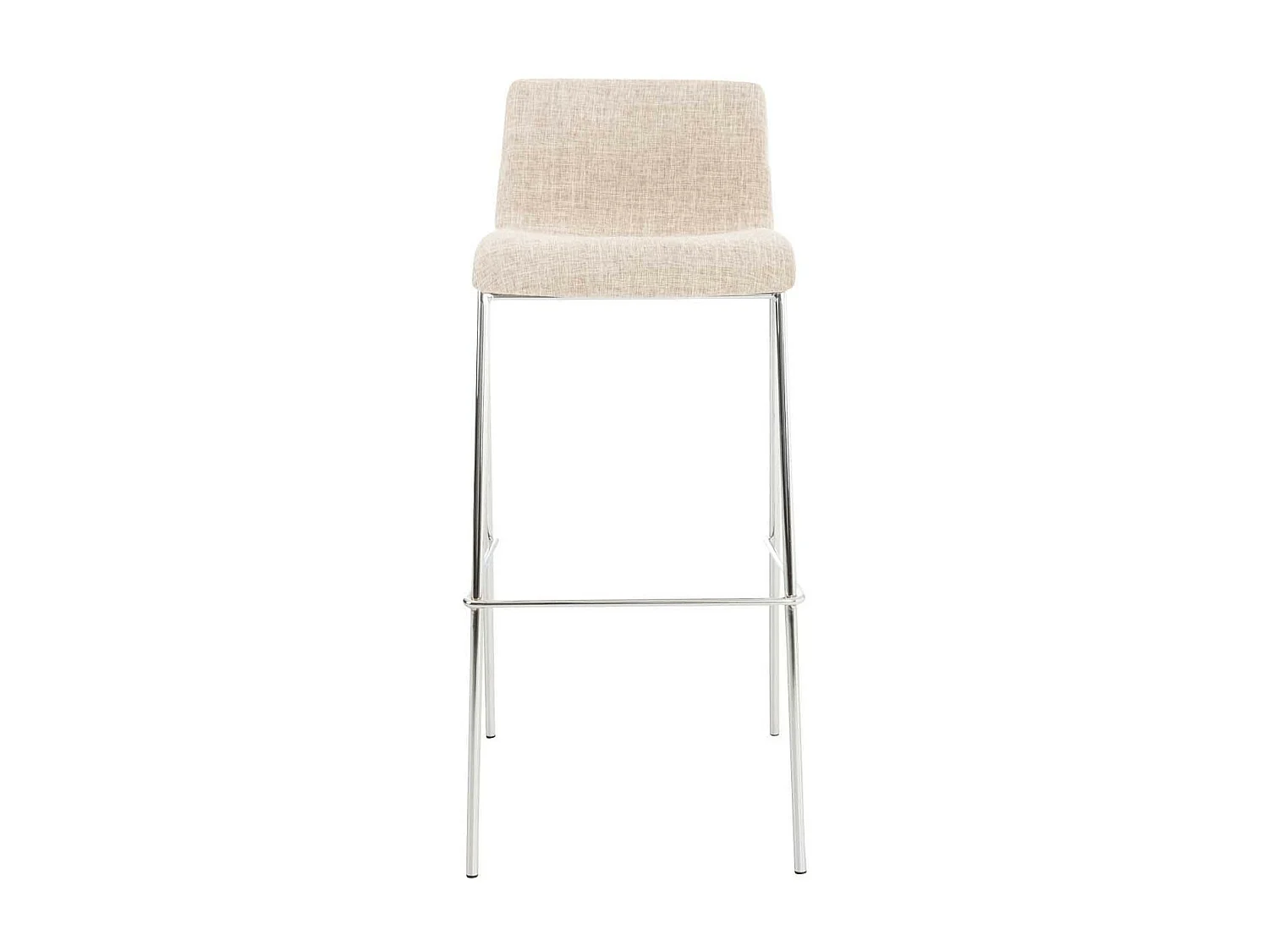 Set van 2  Barkruk - Stof & chroom - creme - Hover