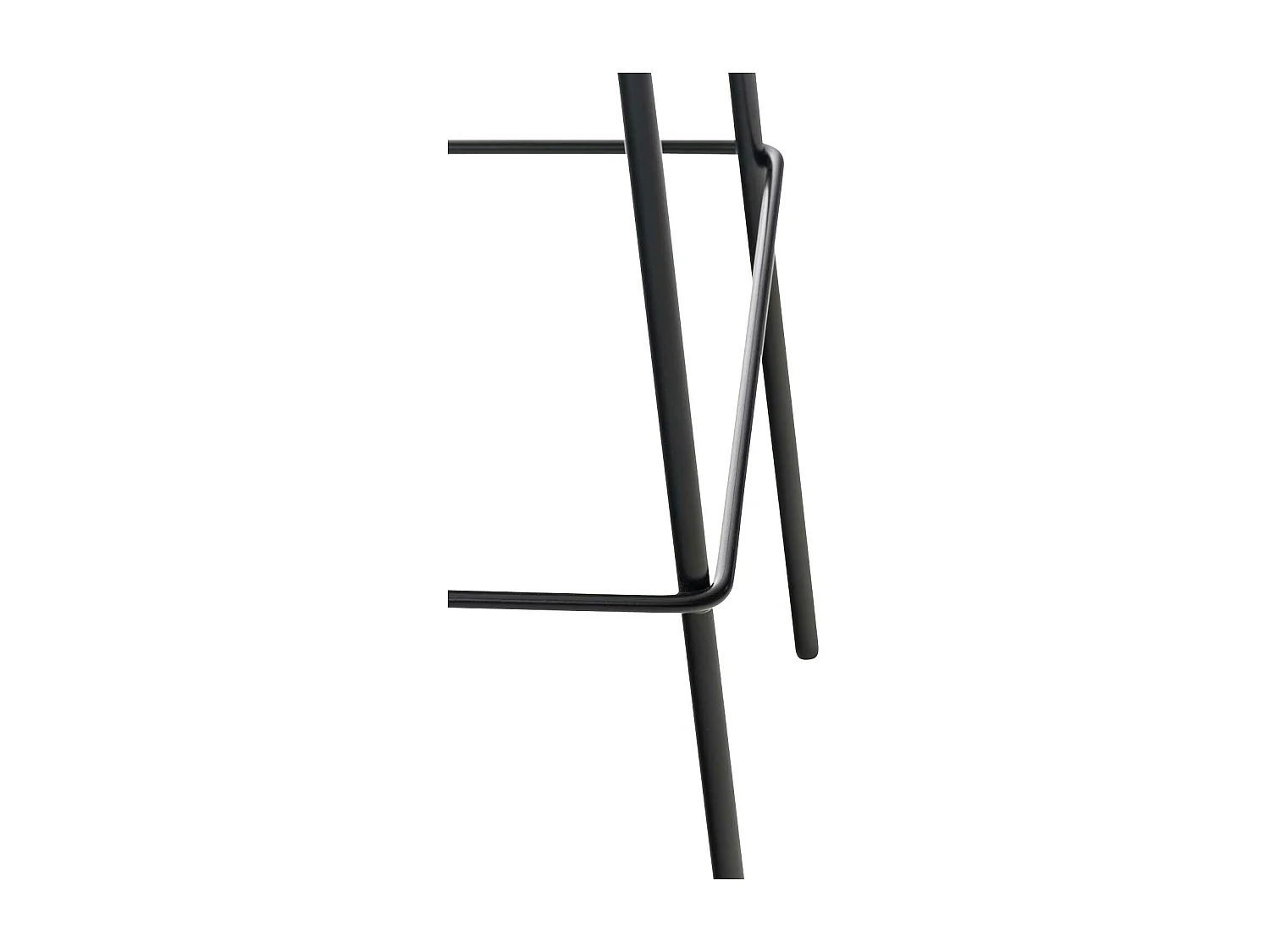 Tabouret de bar - Tissu &amp; Noir - Crème - Hoover