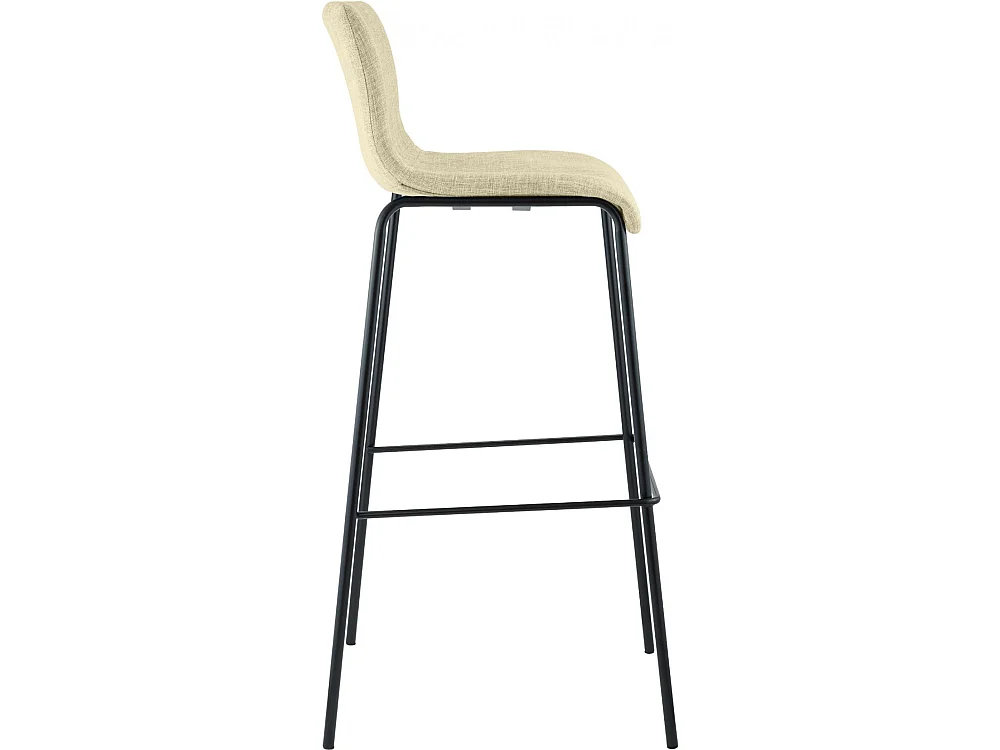 Barhocker - Stoff & schwarz - creme - Hoover