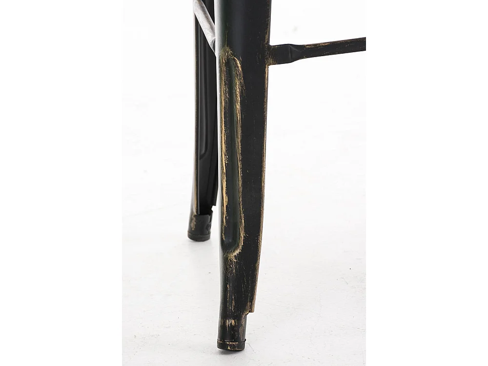 Lot de 2  Tabouret de bar - Métal & Métal - Noir-Or - Aiden