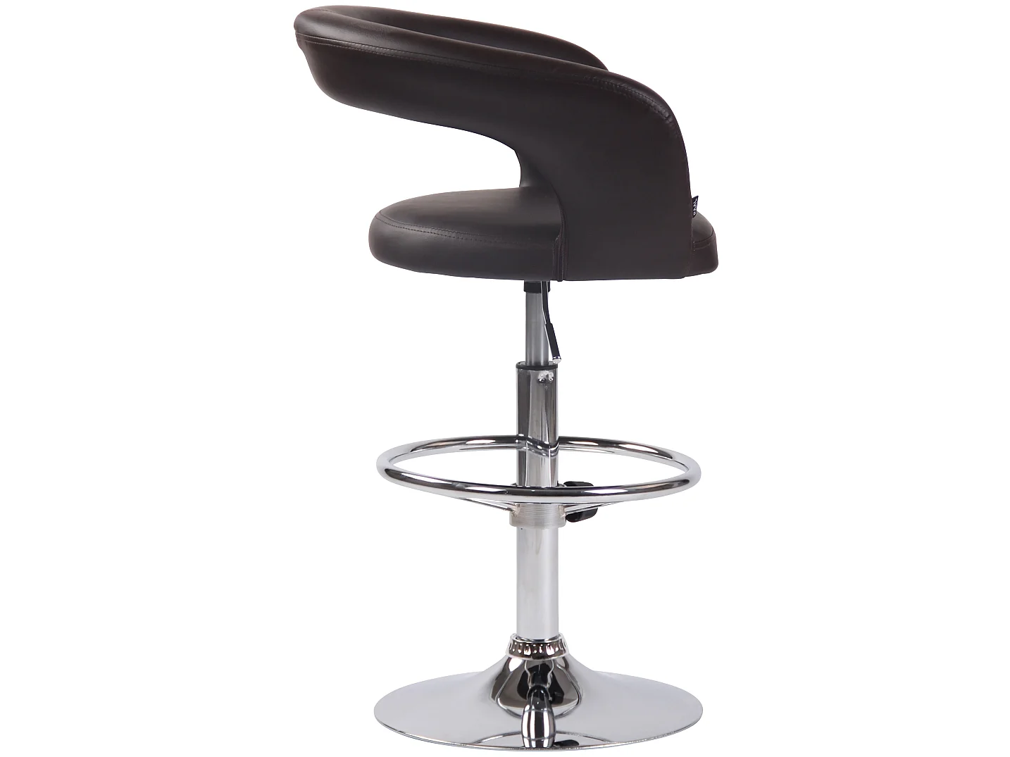 Tabouret de bar - Similicuir - Marron - Jaen