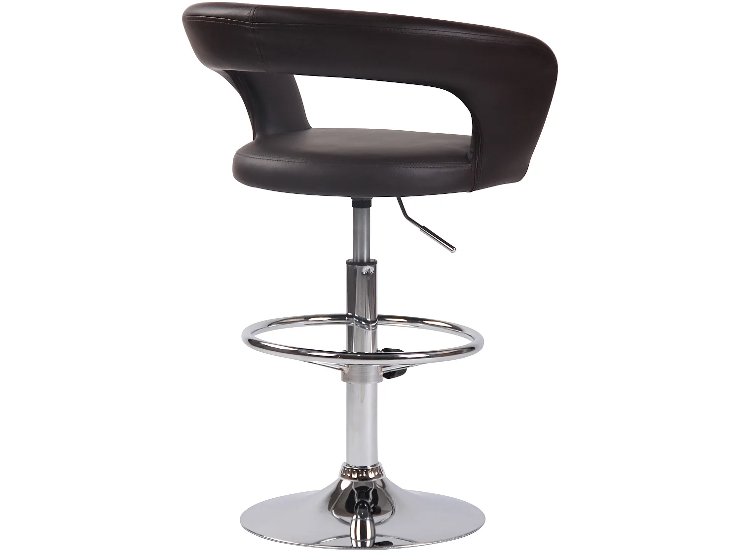 Tabouret de bar - Similicuir - Marron - Jaen