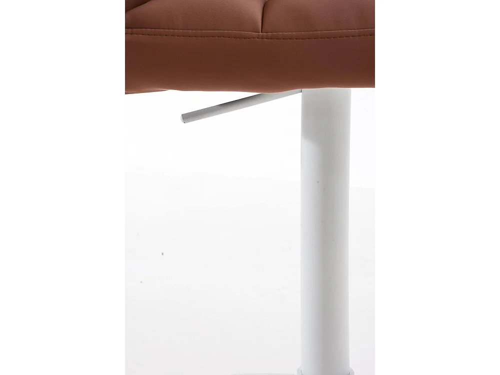 Lot de 2  Tabouret de bar - Similicuir & Blanc - Marron clair - Damaso