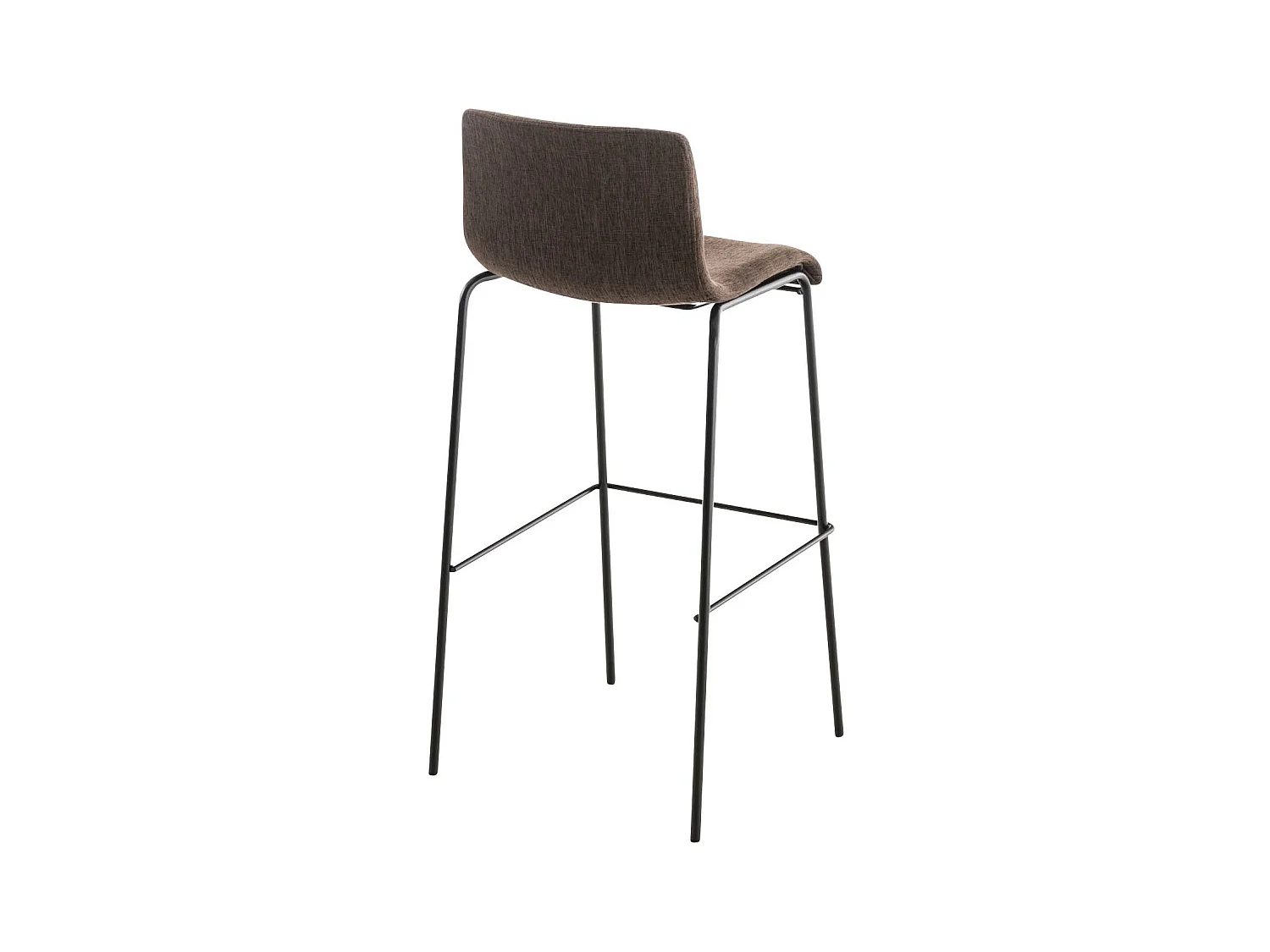 Lot de 2  Tabouret de bar - Tissu & Noir - Marron - Hover