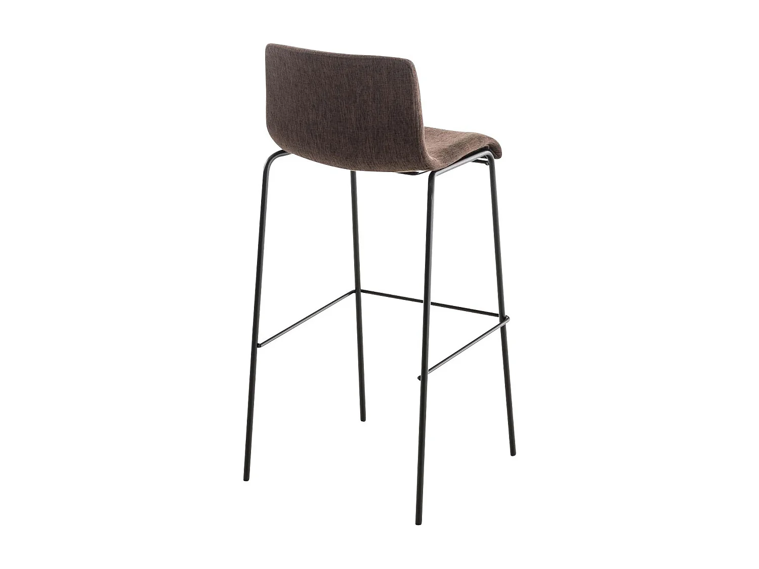 Lot de 2  Tabouret de bar - Tissu & Noir - Marron - Hover
