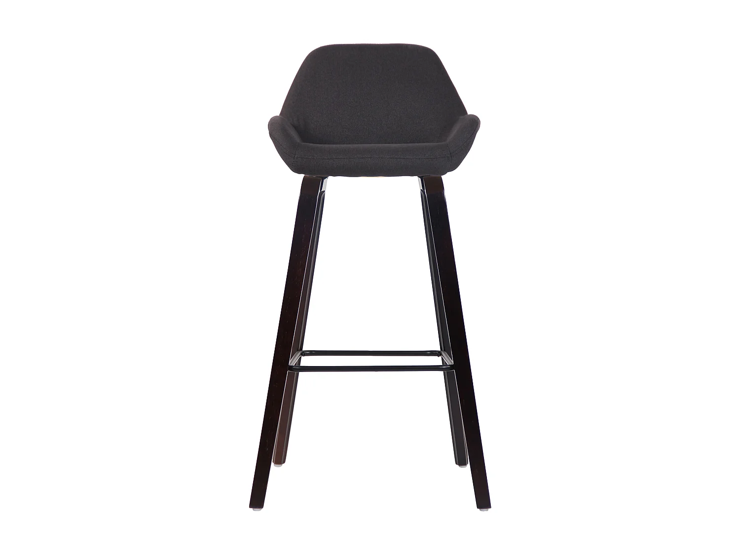 Tabouret de bar - Tissu & Bois - Noir - Newnan