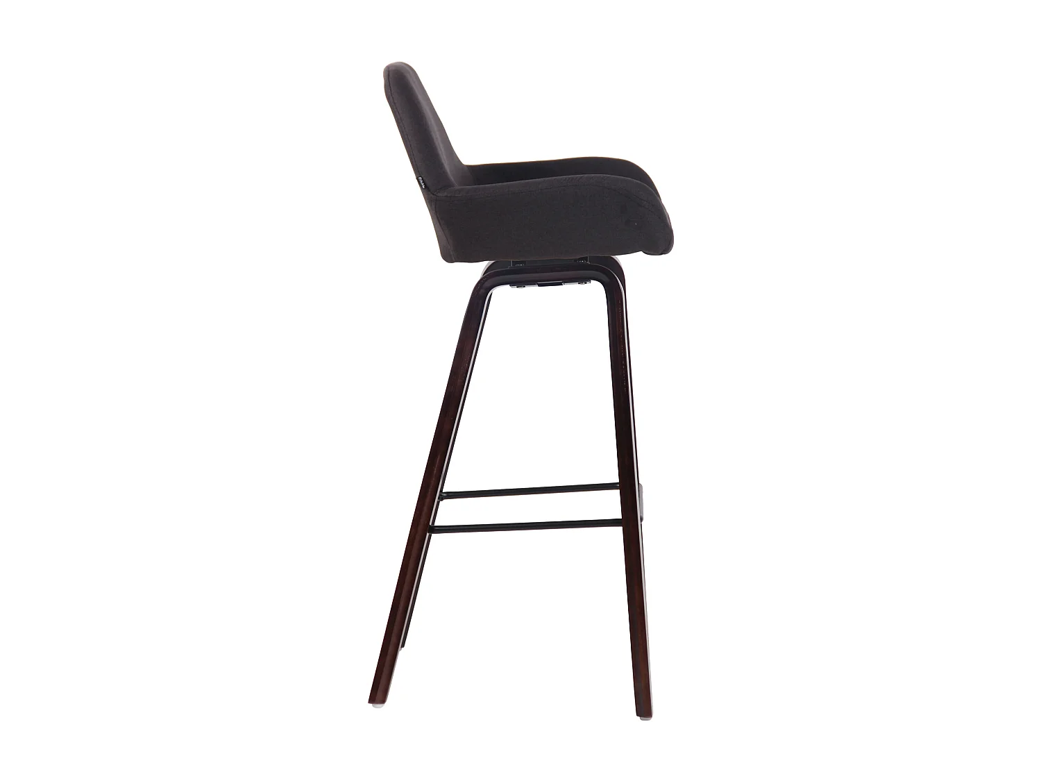 Tabouret de bar - Tissu & Bois - Noir - Newnan