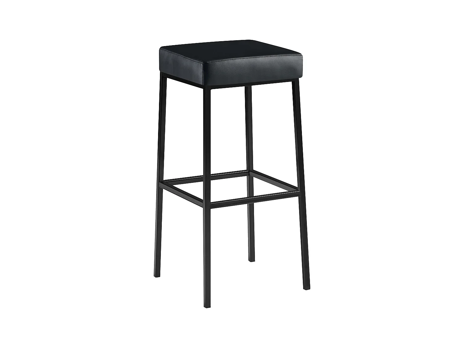 Tabouret de bar - Similicuir & Noir - Noir - Montreal 85