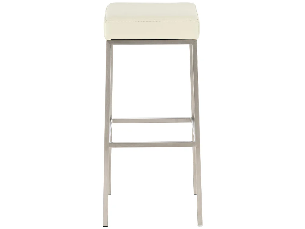 Tabouret de bar - Similicuir & Acier inoxydable - Crème - Montreal 85