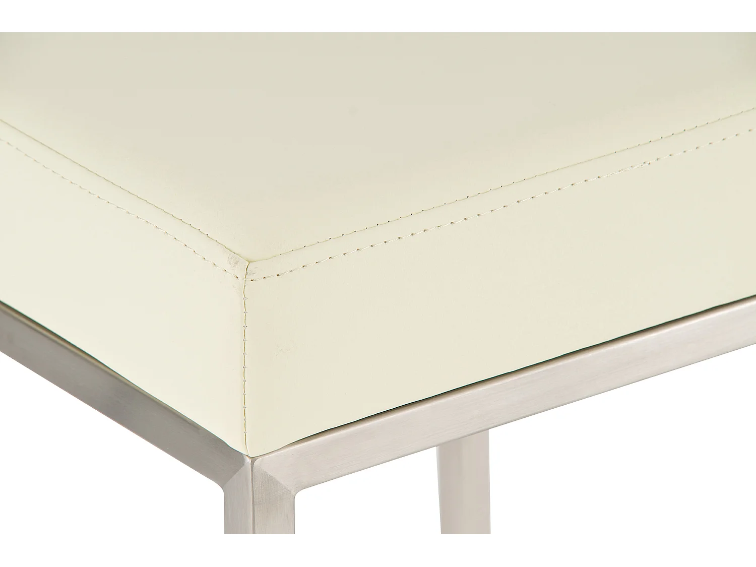 Tabouret de bar - Similicuir & Acier inoxydable - Crème - Montreal 85